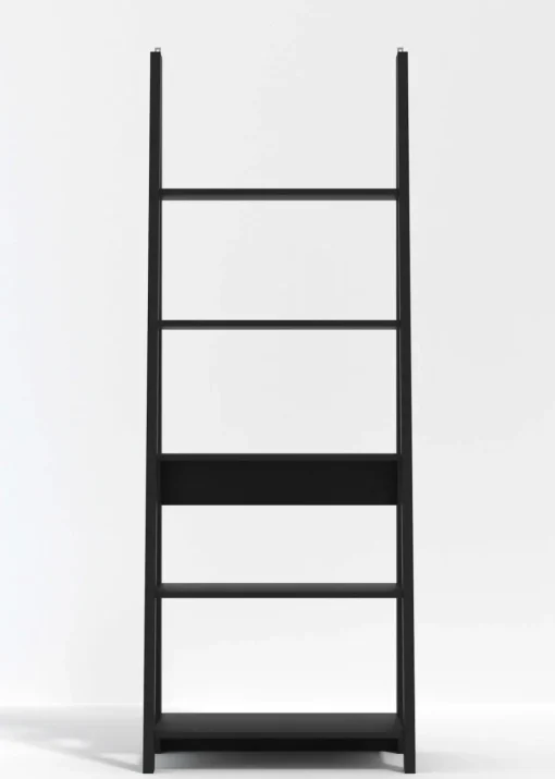 LPD Furniture Tiva Ladder Bookcase Black (1754x386x640mm)