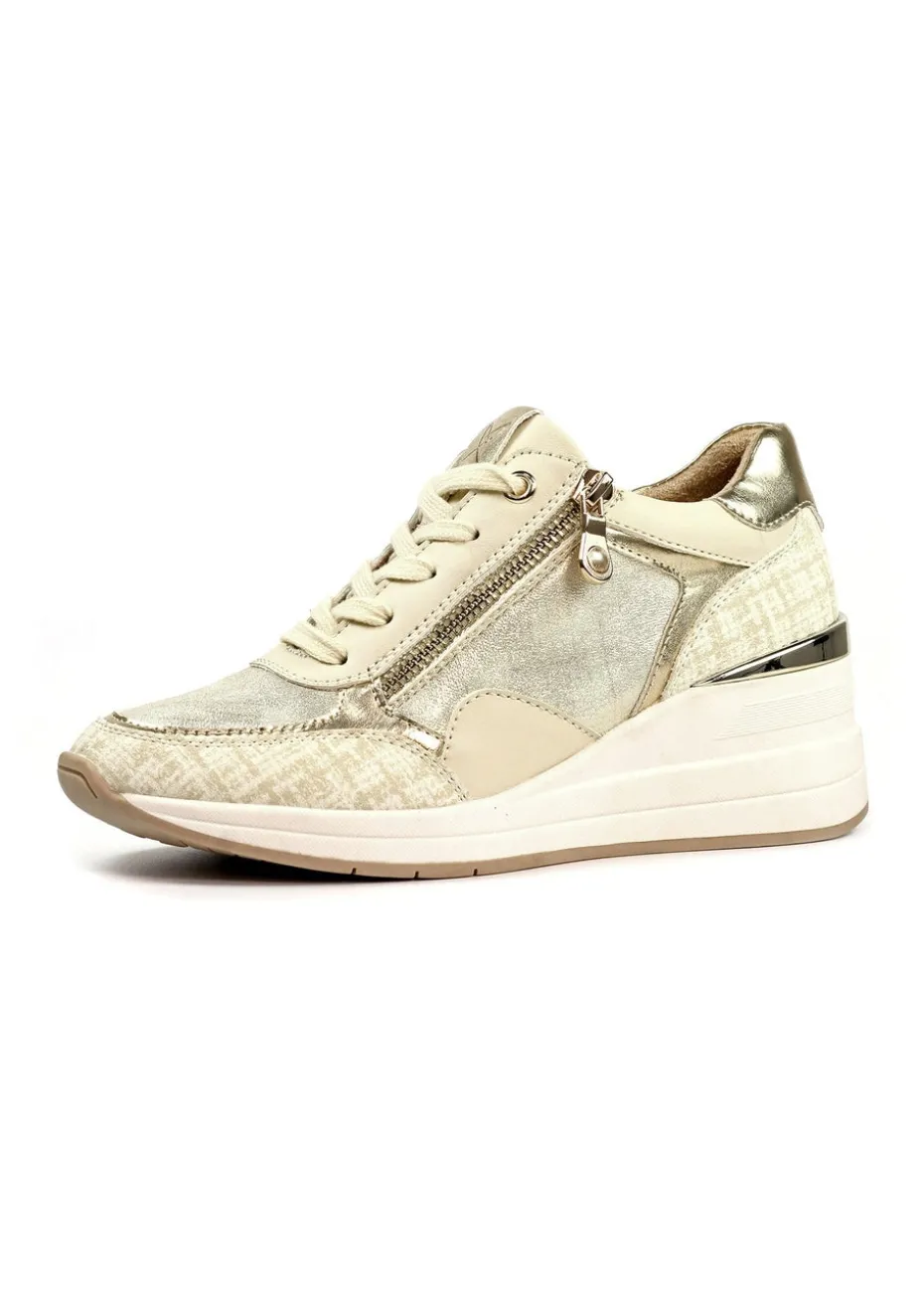 Lunar Beige Aura Wedge Trainer