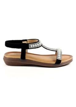 Lunar Black Tancy Sandal