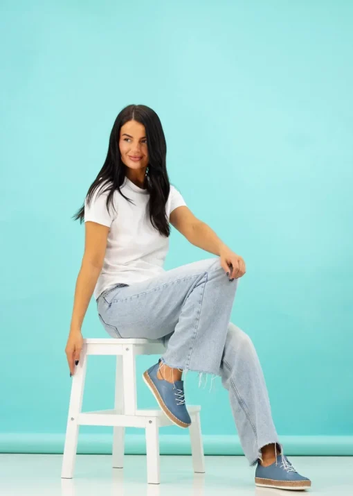 Lunar Denim Blue Evie Plimsoll