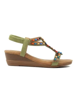 Lunar Khaki Epsom Sandal