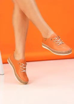 Lunar Orange Evie Plimsoll