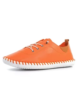 Lunar Orange St Ives Plimsoll