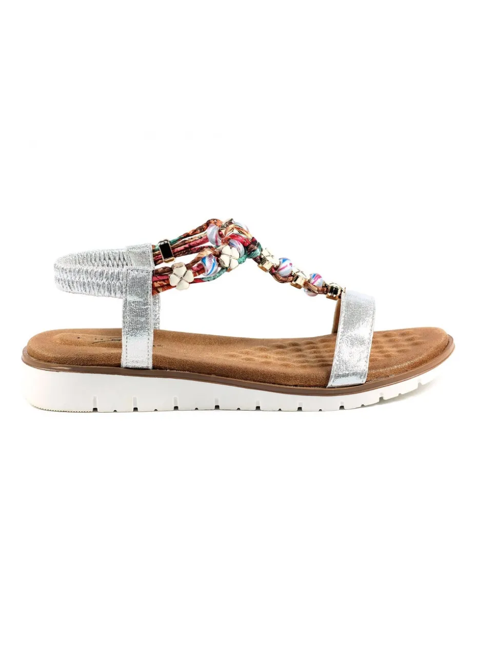 Lunar Silver Tempo Sandal