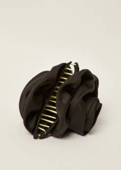 Madein Black Satin Rosie Claw Clip