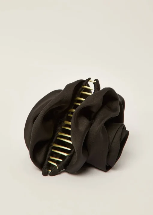 Madein Black Satin Rosie Claw Clip