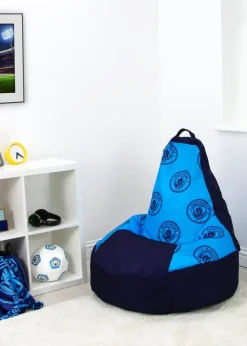 Manchester City High Back Blue Lounging Gaming Bean Chair