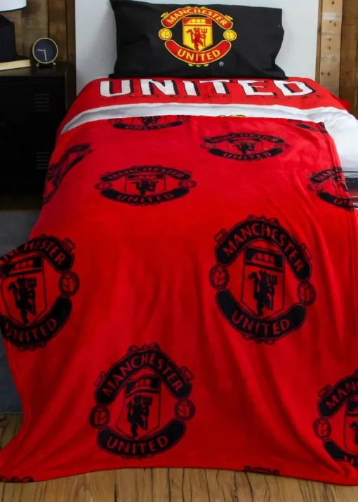 Manchester United FC Classic Fleece Throw (100 x 150cm)