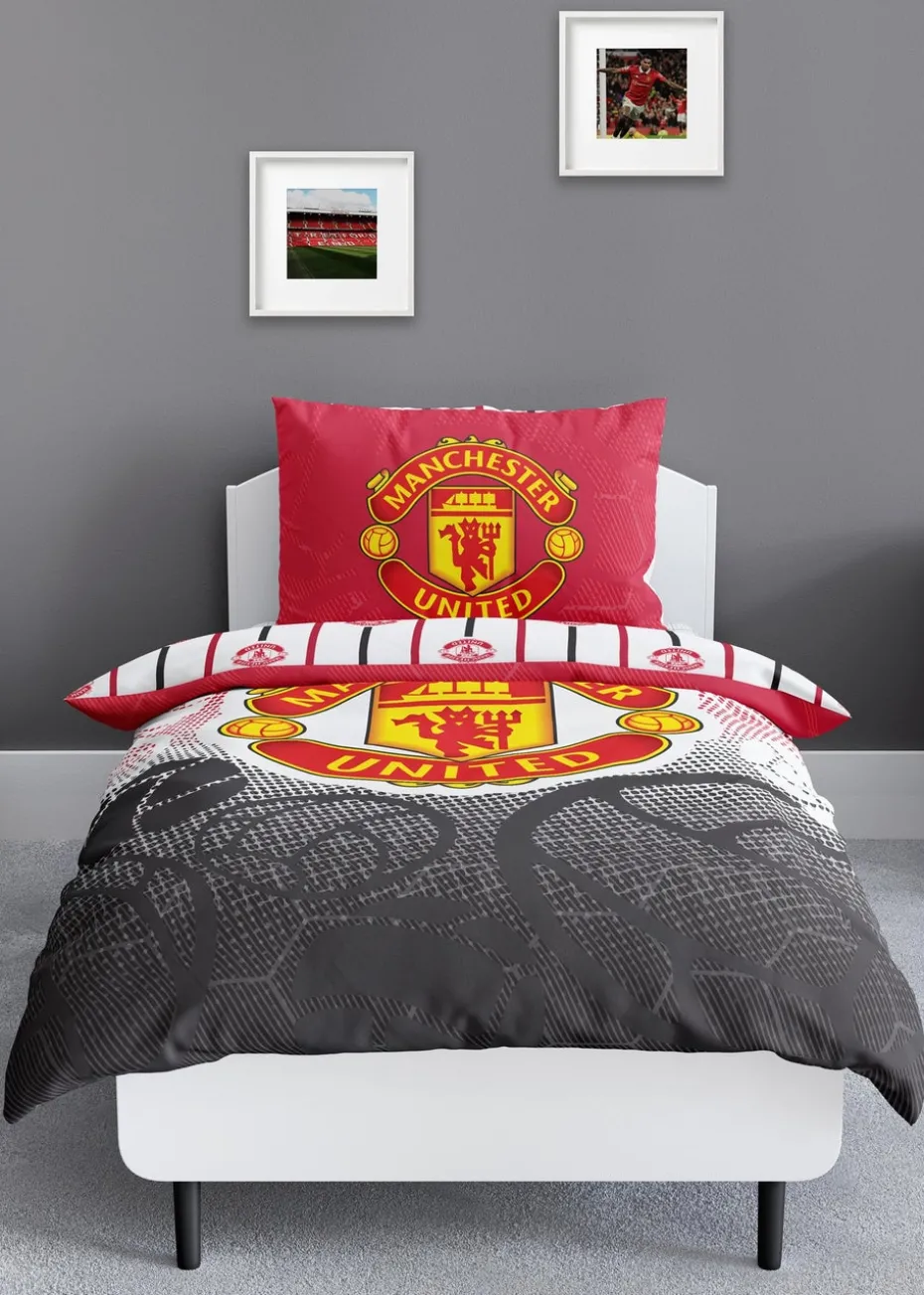 Manchester United FC Crest Single Panel Duvet
