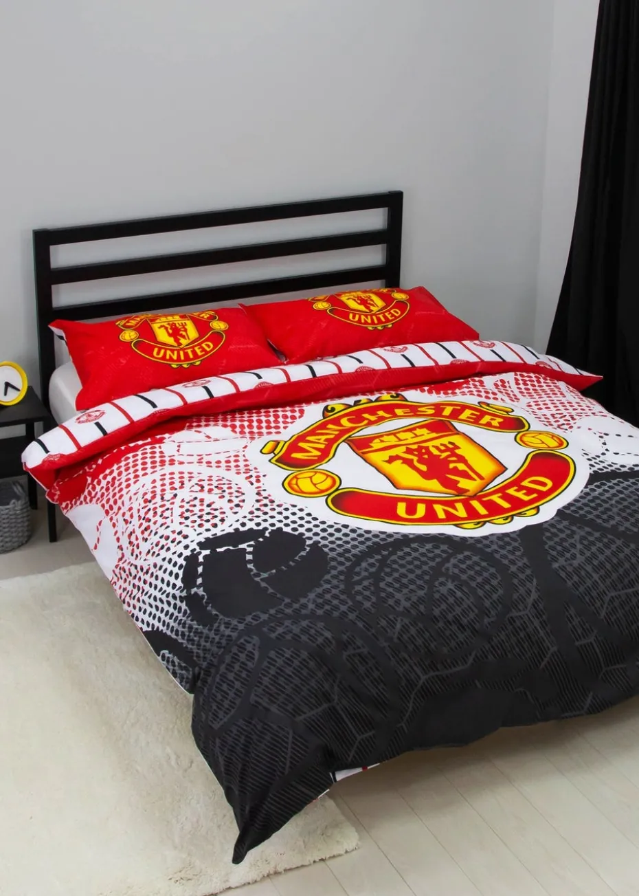 Manchester United FC Crest Double Panel Duvet