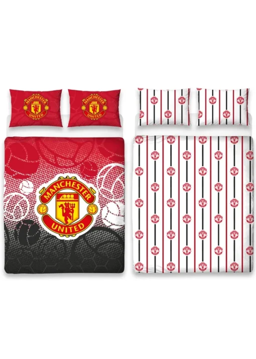 Manchester United FC Reversible Duvet Cover Set