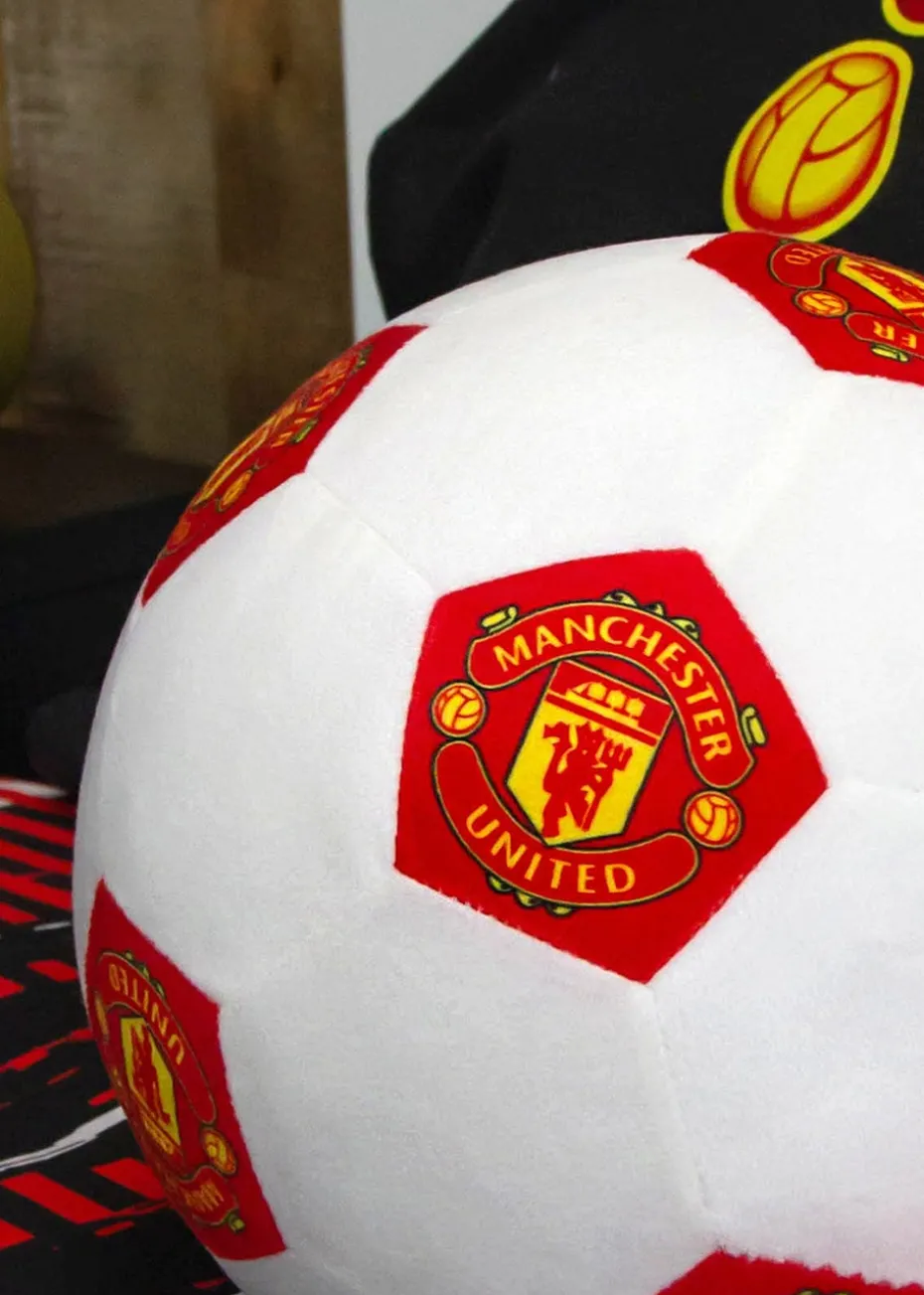 Manchester United Soccer 3D Round Ball Decorative Cushion