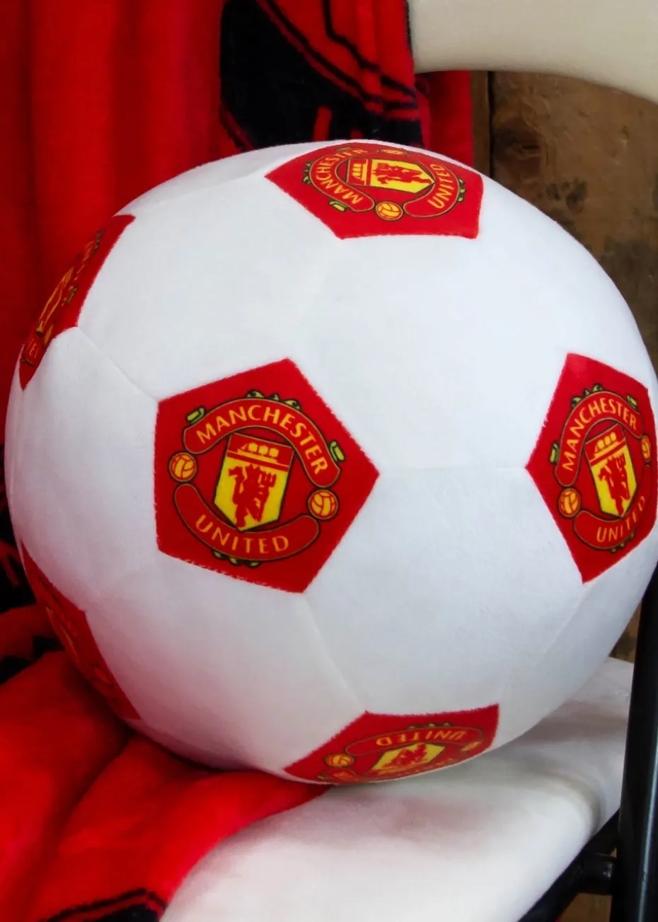 Manchester United Soccer 3D Round Ball Decorative Cushion