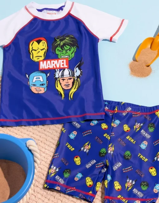 Marvel Avengers Kids Blue 2 Piece Swim Set (2-10 Years)