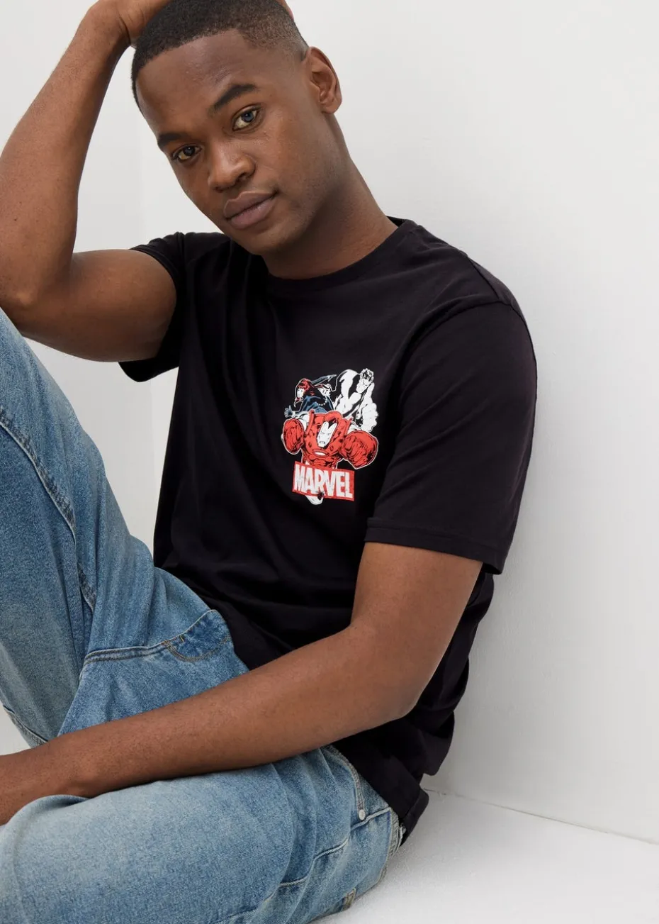 Marvel Black Logo T-Shirt
