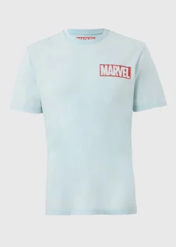 Marvel Blue Acid Wash T-Shirt
