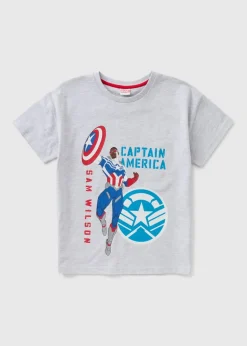 Marvel Boys Grey Captain America T-Shirt (3-13yrs)