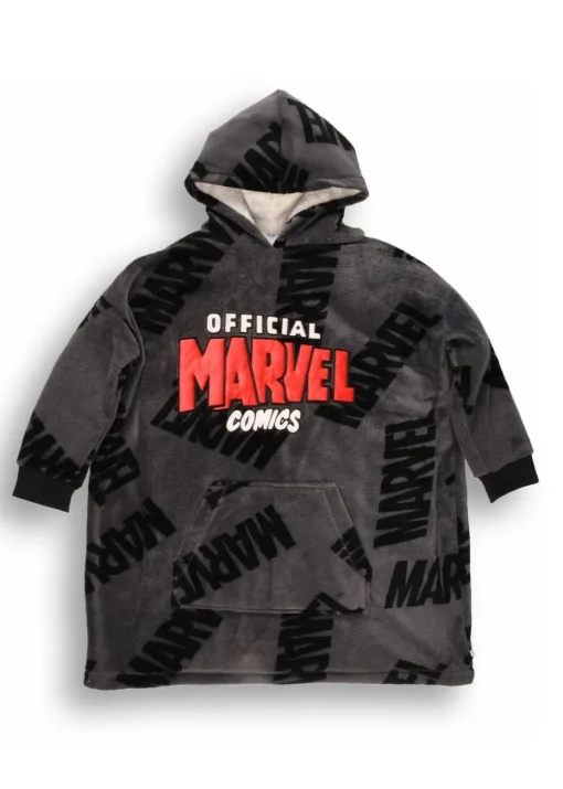 Marvel Boys Grey Hooded Blanket