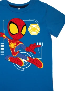 Marvel Spider Man Logo Boys Blue Pyjamas (3-8 Years)