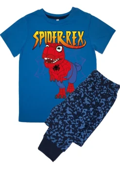 Marvel Spider Man Spider Rex Dinosaur Boys Blue Pyjamas (3-8 Years)