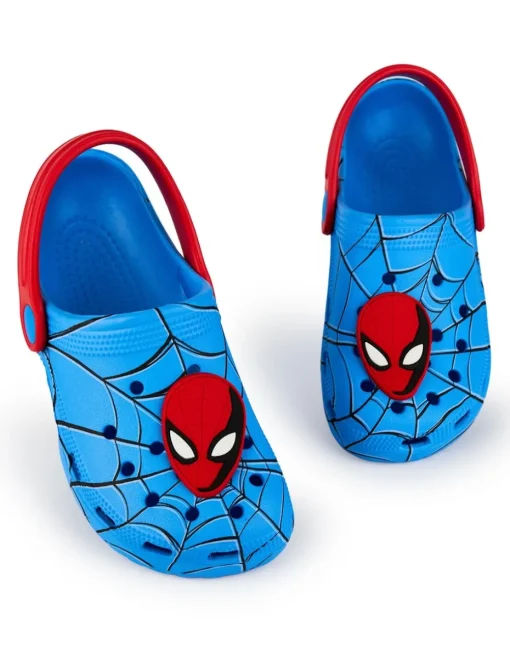Marvel Spiderman Kids Blue Clogs (Younger 6-12 Older)