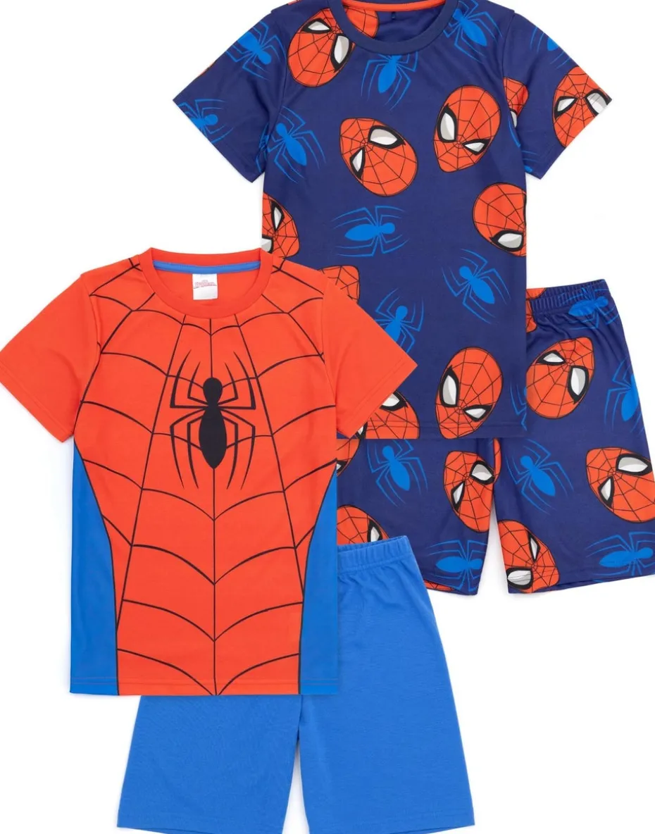 Marvel Spiderman Kids Blue Pyjamas 2 Pack (2-10 Years)
