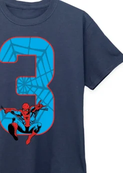 Marvel Spider-Man 3rd Birthday Kids Navy Graphic T-Shirt (3-6 Years)