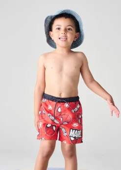 Marvel Spiderman Red Swim Shorts (3-8 Years)