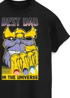 Marvel Universe Best Dad Black T Shirt