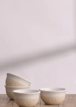 Mason Cash Cream Rustic Charm Mini Bowls 4pc