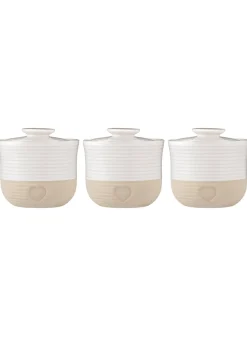 Mason Cash Cream Rustic Charm Storage Jars 3pc