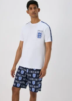 Men's England White Pyjama Set