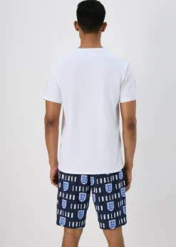 Men's England White Pyjama Set