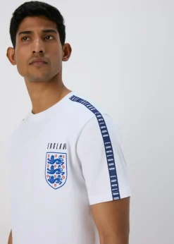 Men's England White Pyjama Set