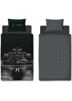 Mercedes Grey Stealth Reversible Polycotton Duvet Set