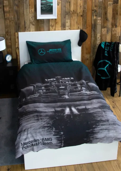 Mercedes Grey Stealth Reversible Polycotton Duvet Set