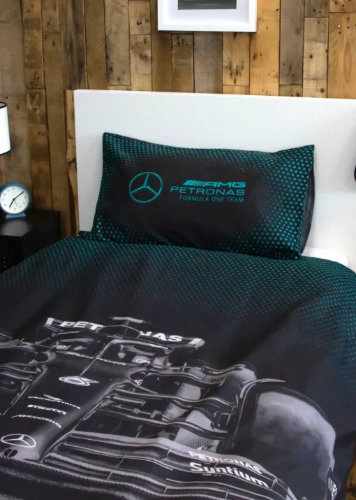 Mercedes Grey Stealth Reversible Polycotton Duvet Set