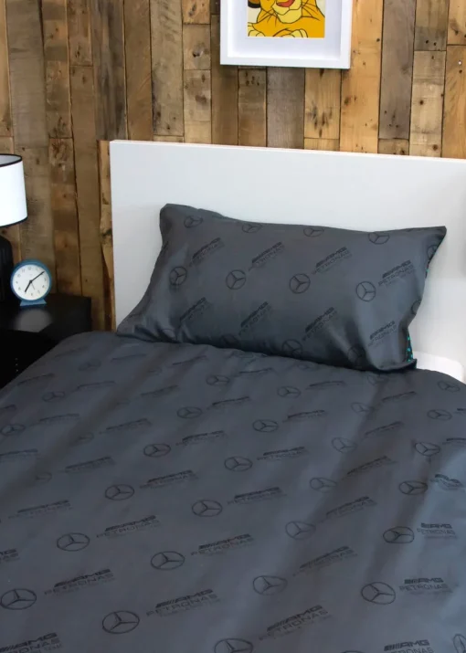 Mercedes Grey Stealth Reversible Polycotton Duvet Set