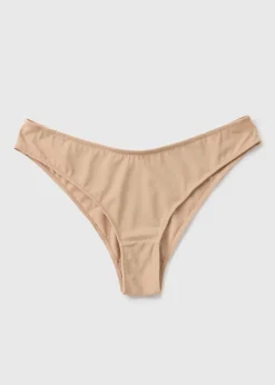 Mid Nude Microfibre Brazilian Knickers