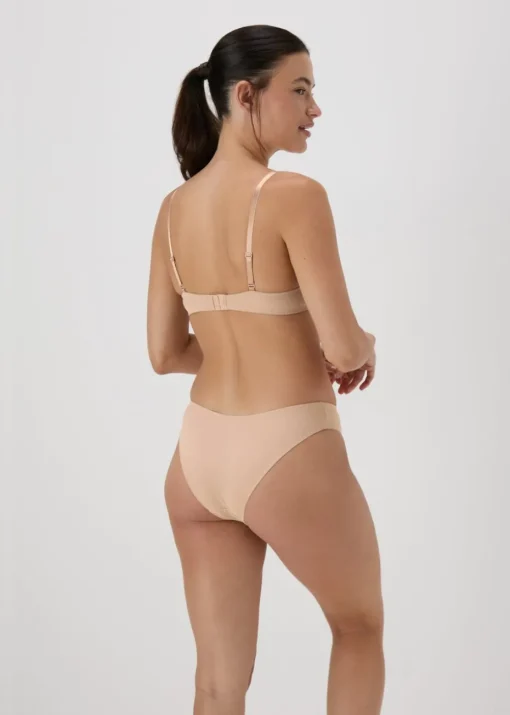 Mid Nude Microfibre Brazilian Knickers