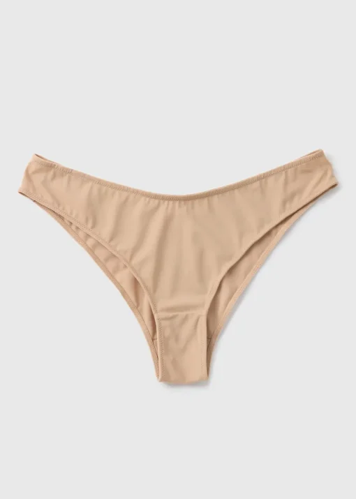 Mid Nude Microfibre Brazilian Knickers