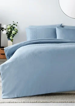 Midnight Blue Geo Pinsonic Duvet Cover