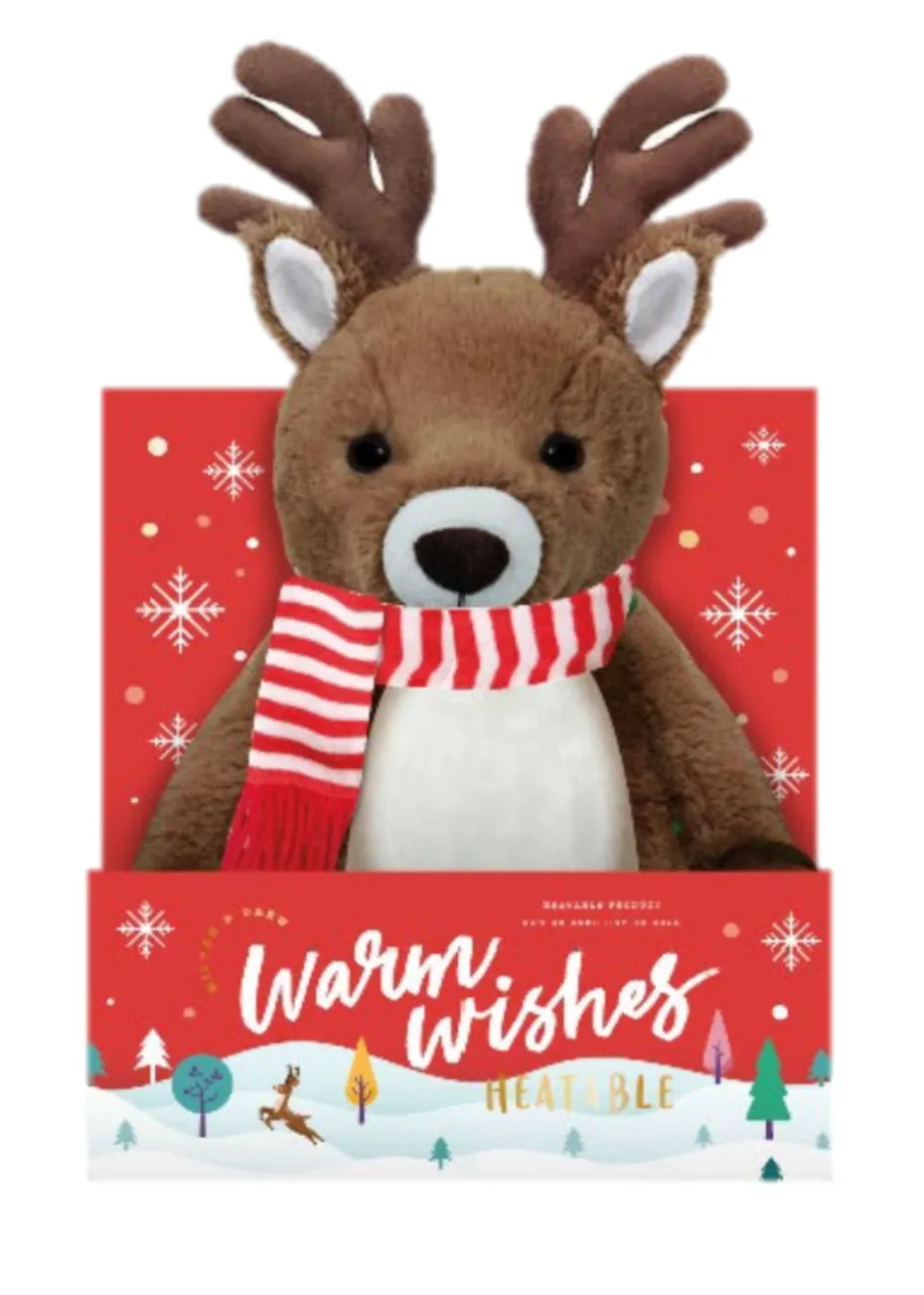 Milton & Drew Reindeer Brown Heatable Stuffed Toy