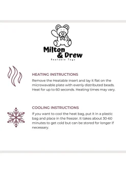 Milton & Drew Snuggly Black/White Zebra Heatable Soft Toy