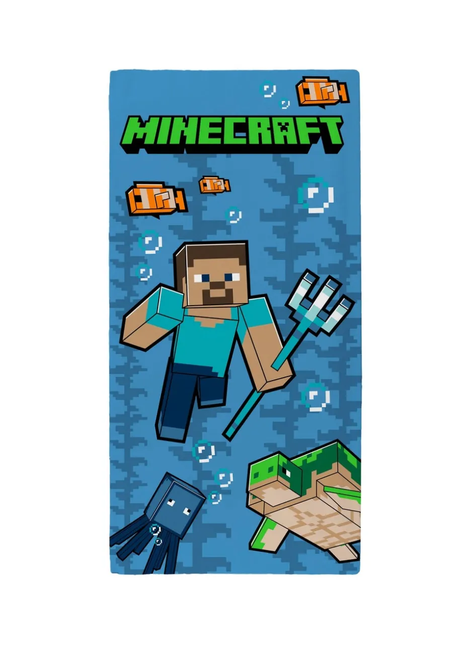 Minecraft Blue Towel