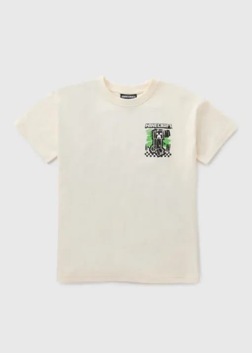 Minecraft Boys Cream Printed T-Shirt (5-13yrs)