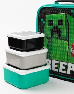 Minecraft Creeper 5 Piece Lunch Bag Set
