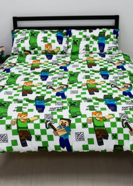 Minecraft Drawn Reversible Duvet Cover Set