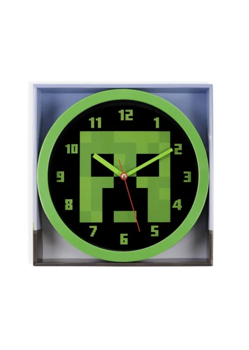 Minecraft Green and Black Wall Clock