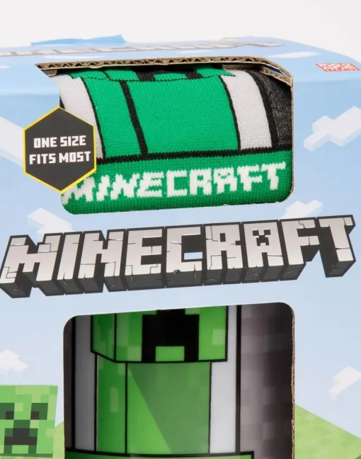Minecraft Green Creeper Graphic Mug & Sock Gift Set
